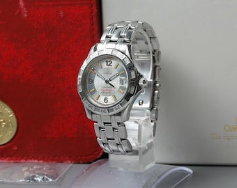 N mint / full set omega seamaster 120m cal.1400 196.1526 date auto quartz men's