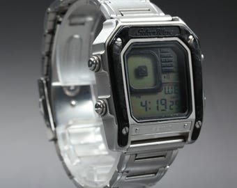 Vintage 1980 exc+5 seiko silver wave g757-5000 james bond digiborg men's watch
