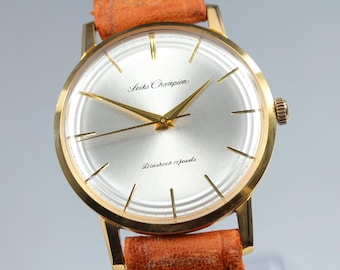 Rare vintage 1960s nos seiko champion j15009 gold 17j hand winding men's watch