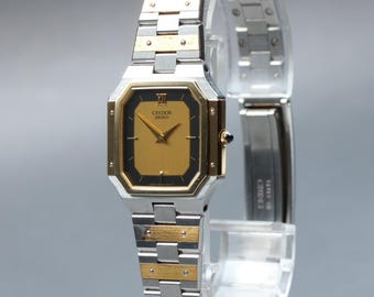 Vintage 1981 exc+5 seiko credor 8420-5360 gold 18k 14k quartz womens watch japan