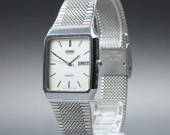 Vintage 1987 seiko majesta 9063-5020 day date kanji 29mm quartz mens watch japan