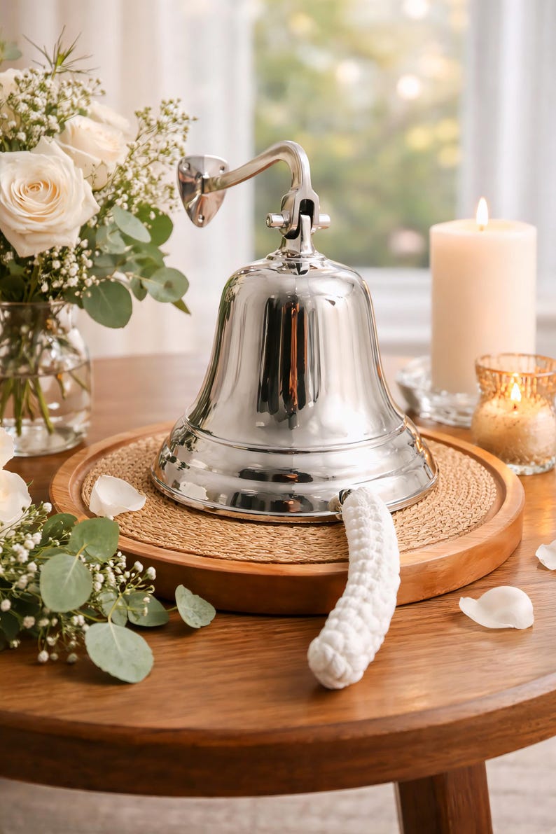 Personalized Solid Brass Nautical Bell, Engraved Indoor Outdoor ...
