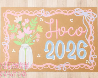 Hand Painted Homecoming Banner on Brown Kraft Paper | Custom  Sign | Hoco 2026