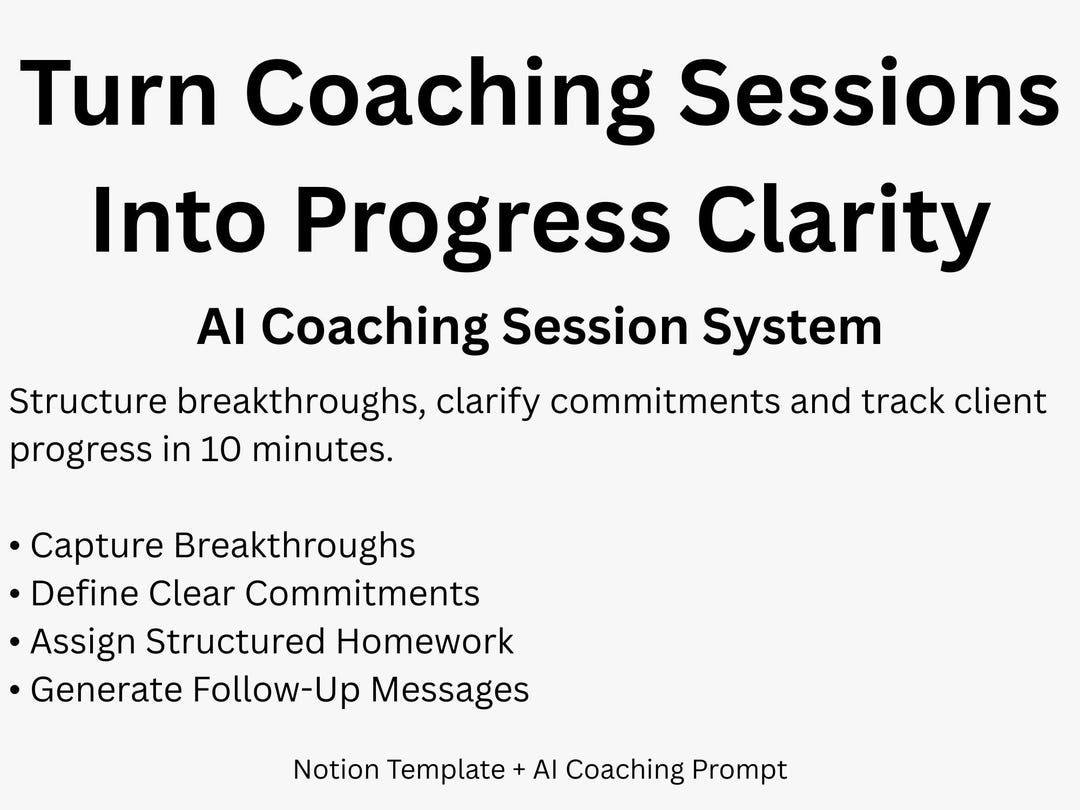 Performance Coaching Session Notes AI Coaching Session Notes Template for Coaches | Chatgpt Prompt ...