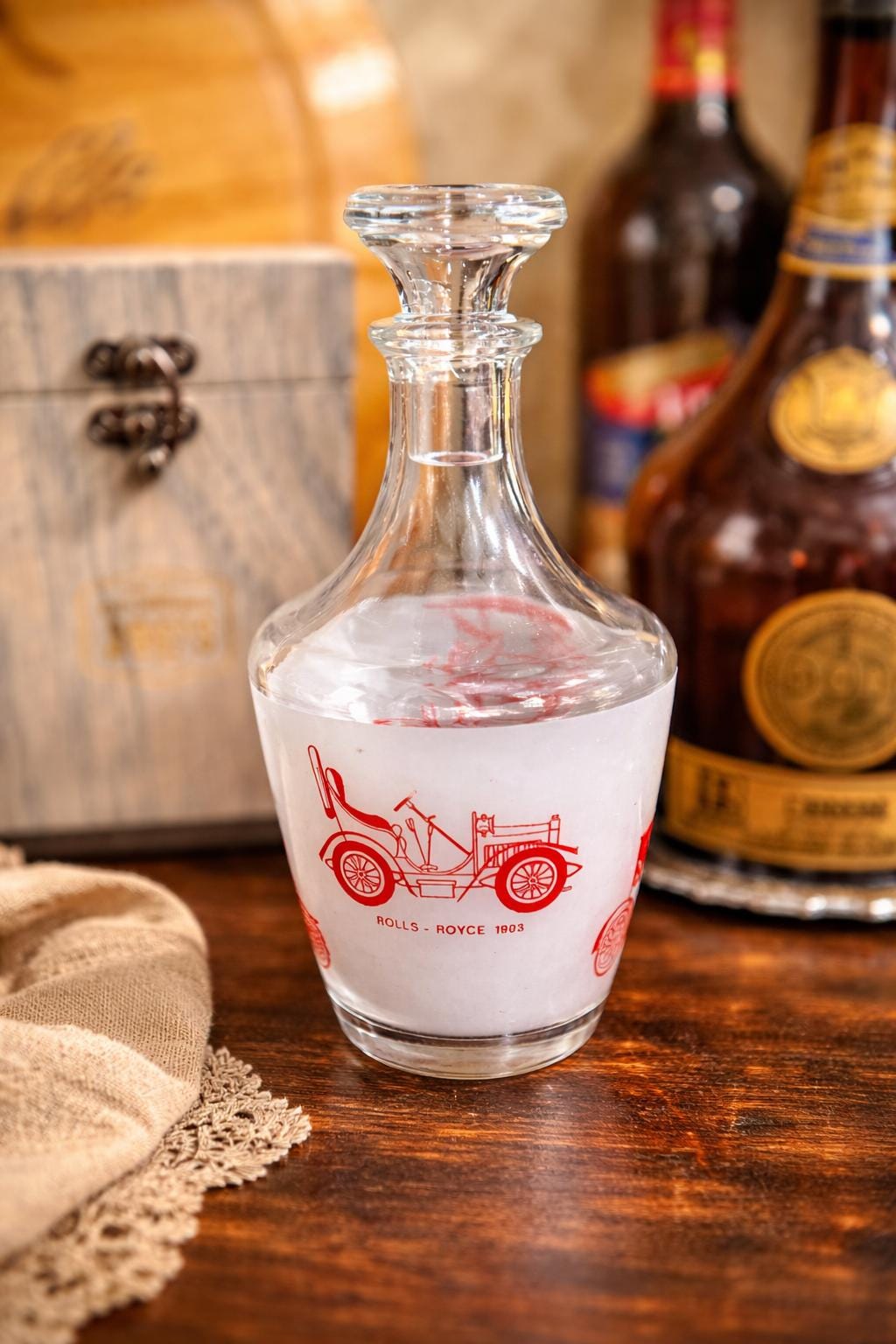 アンティーク　ロールスロイス　オルゴール付き Rolls Royce Decanter Set - Etsy