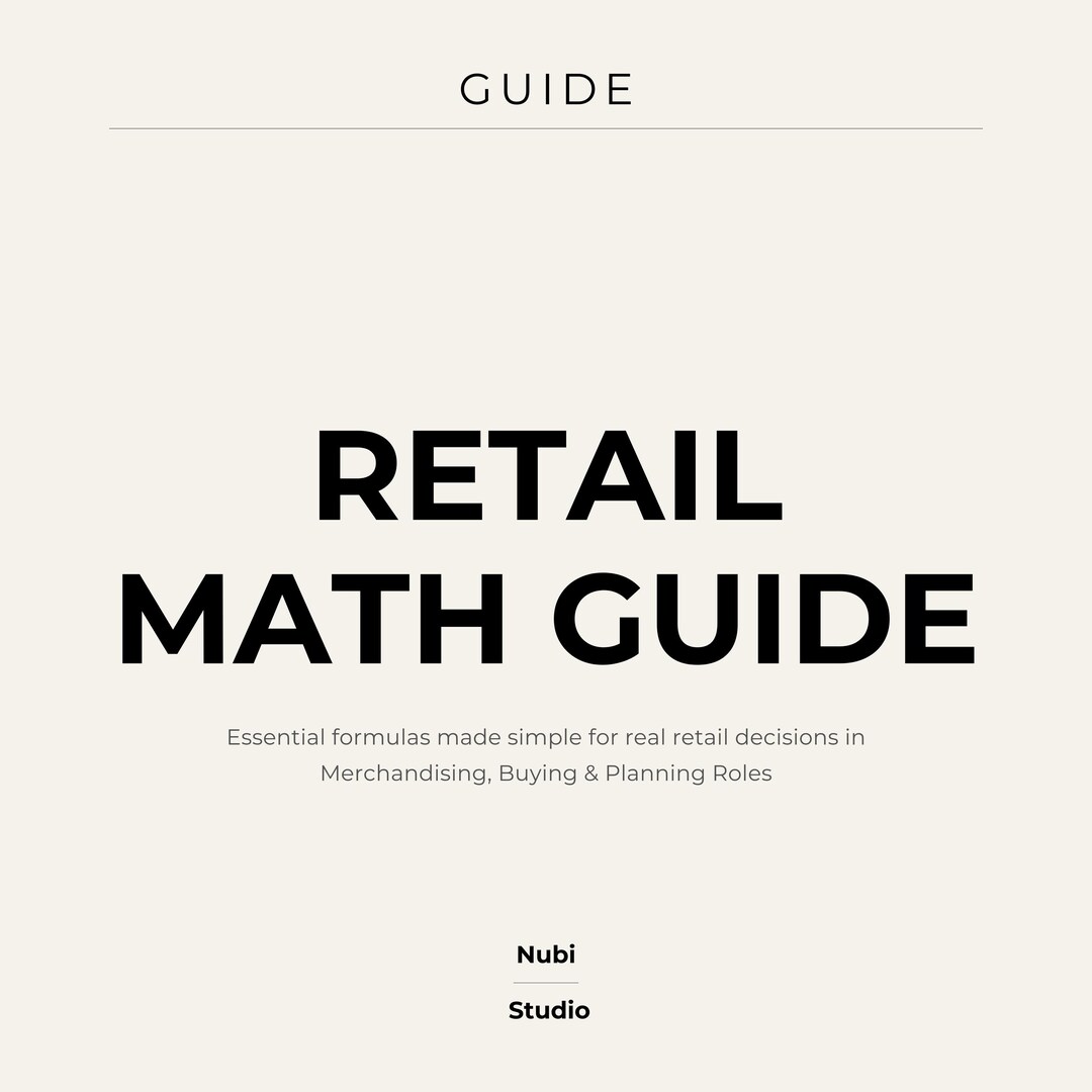 Retail Math Guide for Merchandising, Buying, and Planning Roles - Etsy
