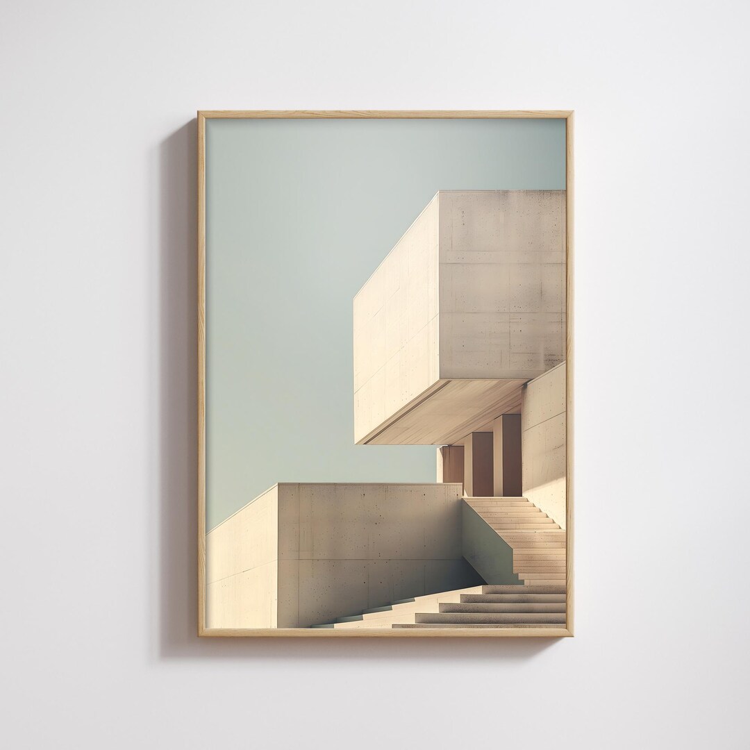 Minimalist Concrete Structure Print, Architectural Decor, (digital ...