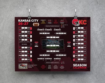 Kansas City voetbalkalender 2026-2027, printbare wandkaart, voetbalwedstrijdschema, Kansas City voetbalbracket, Kansas City plannerposter