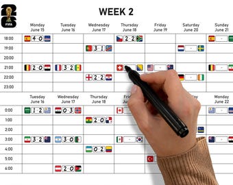 World Cup 2026 Schedule, Football Match Tracker, Printable A4 Sheet, Soccer Games, World Cup Matches, World Cup Planner Sheet, USA 2026 WC