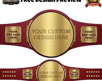 Cinturón de campeonato de lucha libre personalizado; cinturón de fantasía de fútbol americano / cinturón de lucha libre personalizado