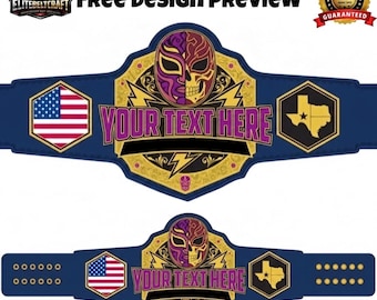 Cinturón de campeonato de diseño personalizado; Cinturón personalizado / Cinturón de lucha libre personalizado / Cinturones de fantasía