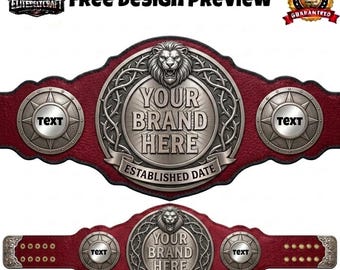 Cintura da campionato personalizzata / Cinturino in pelle personalizzato per premi di wrestling