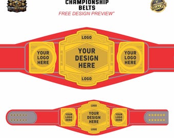 Custom Wrestling Championship Belt | Personalized Logo Award Strap