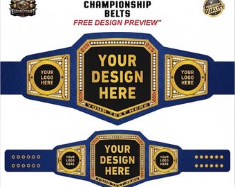 Cintura da campionato personalizzata, placche laterali da wrestling personalizzate, cinturino in pelle