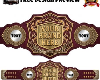 Cinturón de campeonato de lucha libre personalizado; cinturón con logotipo personalizado / cinturón de lucha libre personalizado