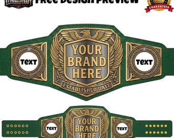 Personalized wrestling championship belt ; custom logo belt | custom wrestling belt