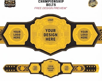 Cintura da campionato personalizzata / Cintura da titolo in pelle personalizzata