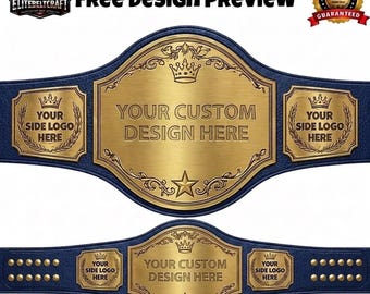 Custom Championship Belt | Personalized Logo Wrestling, Football Award