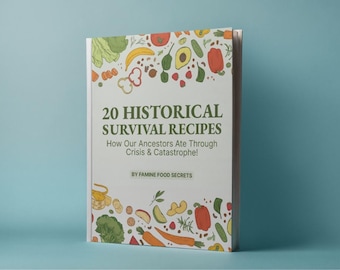 20 Historische Survival Rezepte Ebook | Depression Ära WWII Hunger Kochbuch | Prepper Notfalltasche PDF | Sofort Download