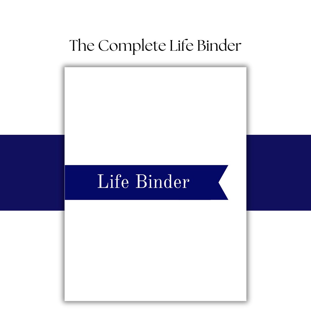 Life Binder Printable – Home Management & Life Organization System - Etsy