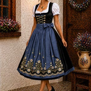 cute oktoberfest dress Women Oktoberfest Costume German Bavarian Dirndl Maid Fancy Dress Size XL  HAT