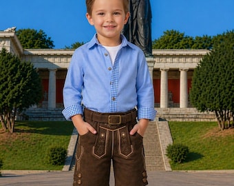 Conjunto tradicional de lederhosen para niños, atuendo para el Oktoberfest, disfraz bávaro alemán para niños.