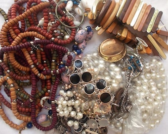 1.7 lb BROKEN JEWELRY LOT Craft Harvest Junk Mixed Media Repurpose .36