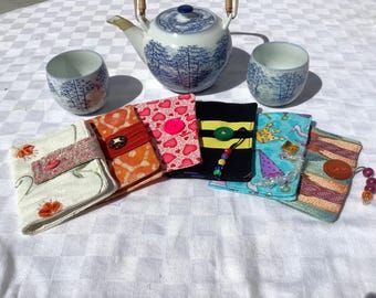 Cotton TEA BAG WALLET in Your Choice of Fabrics