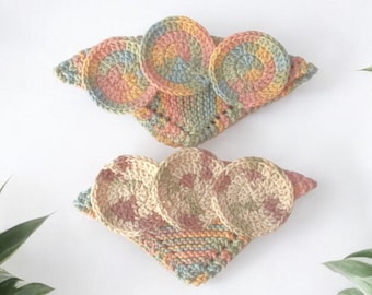4 pc Handmade Cotton Crocheted Washcloth & Face Scrubbies - Choice of Pattern