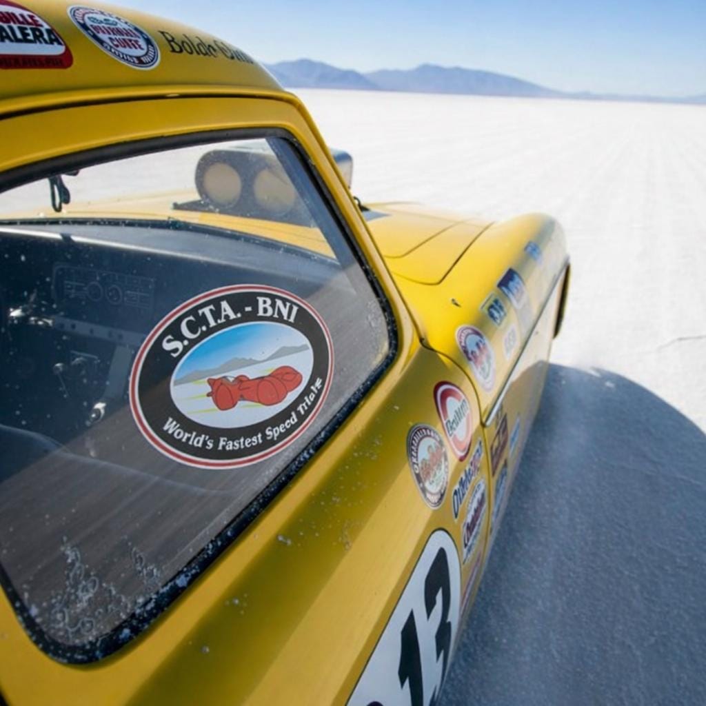 Scta Racing SCTA-BNI Red Head Decal – World’s Fastest Speed Trials Sticker ...