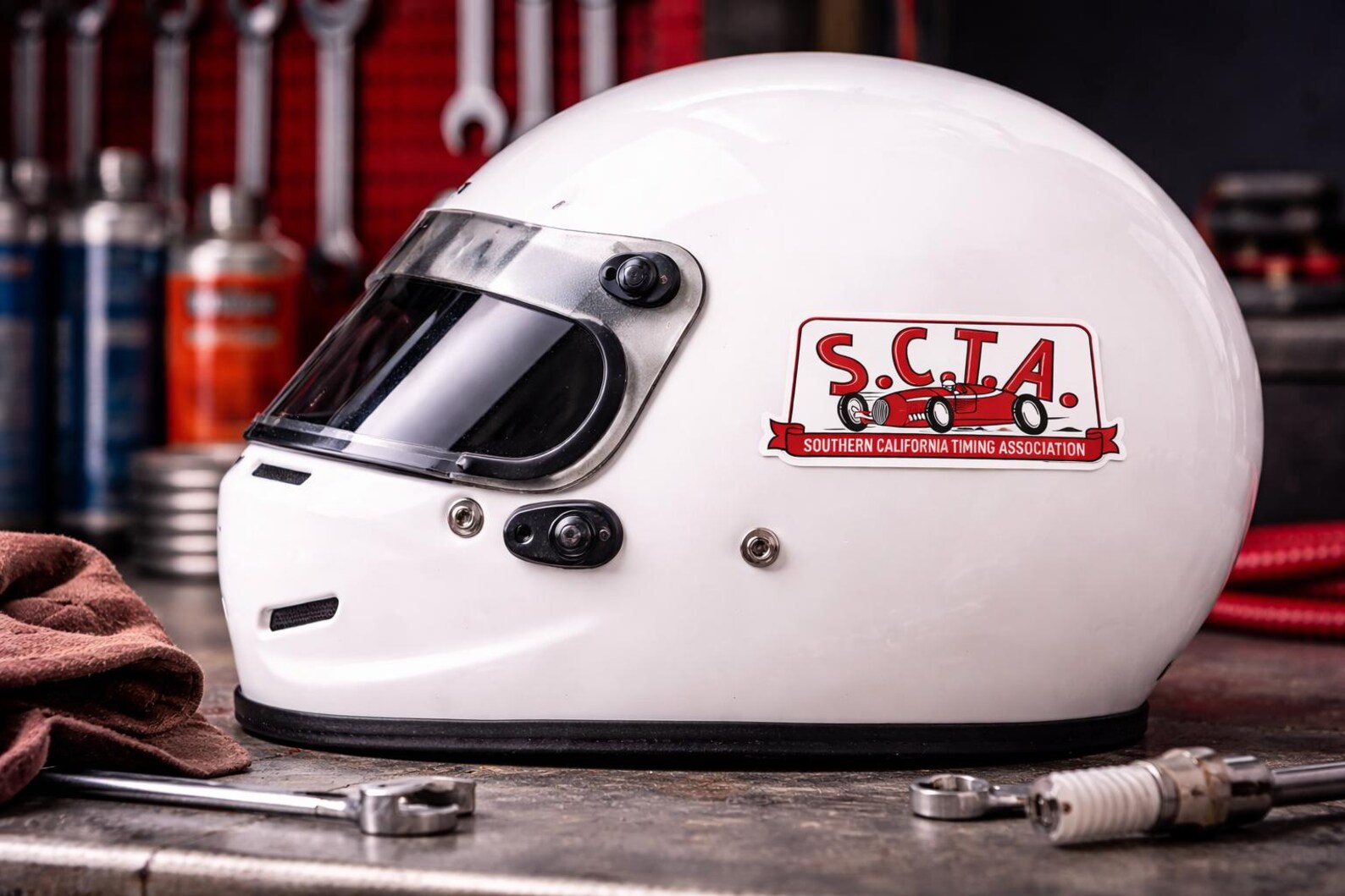 Scta Racing SCTA Racing ROADSTER Red Decal Sticker Southern California Timing ...