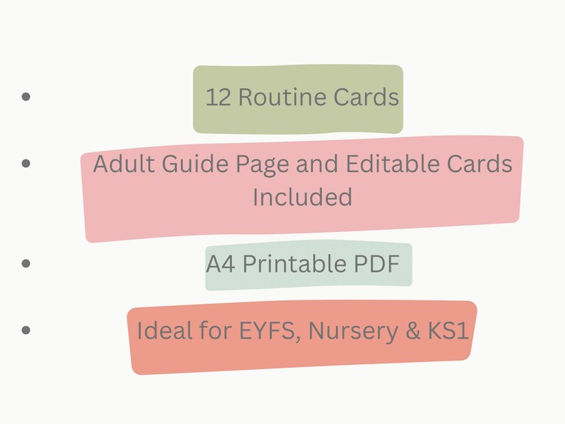 Routine Visual Cards for Kids Printable – Daily Schedule / EYFS ...