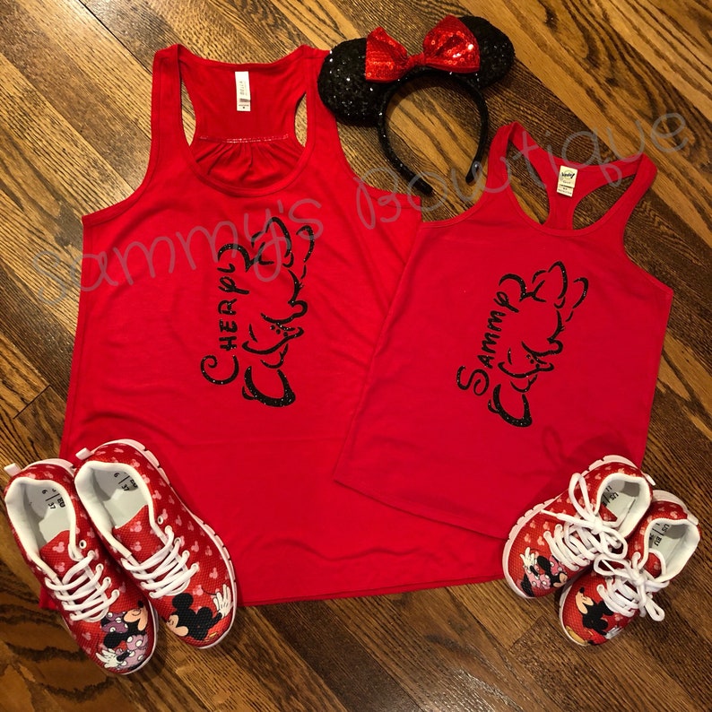 Personalized Minnie Mouse Tank Top Womens Disney Tank Flowy Etsy