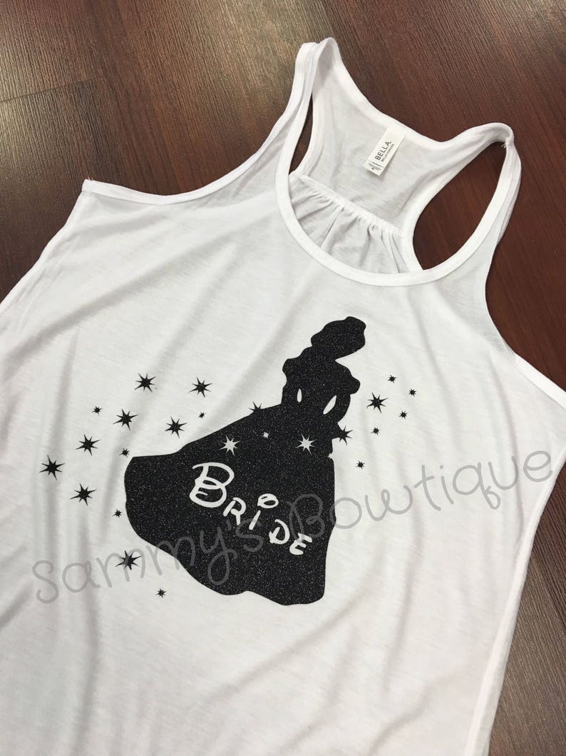 Disney Princess Bridal Party Tank Womens Disney Tank Flowy Etsy