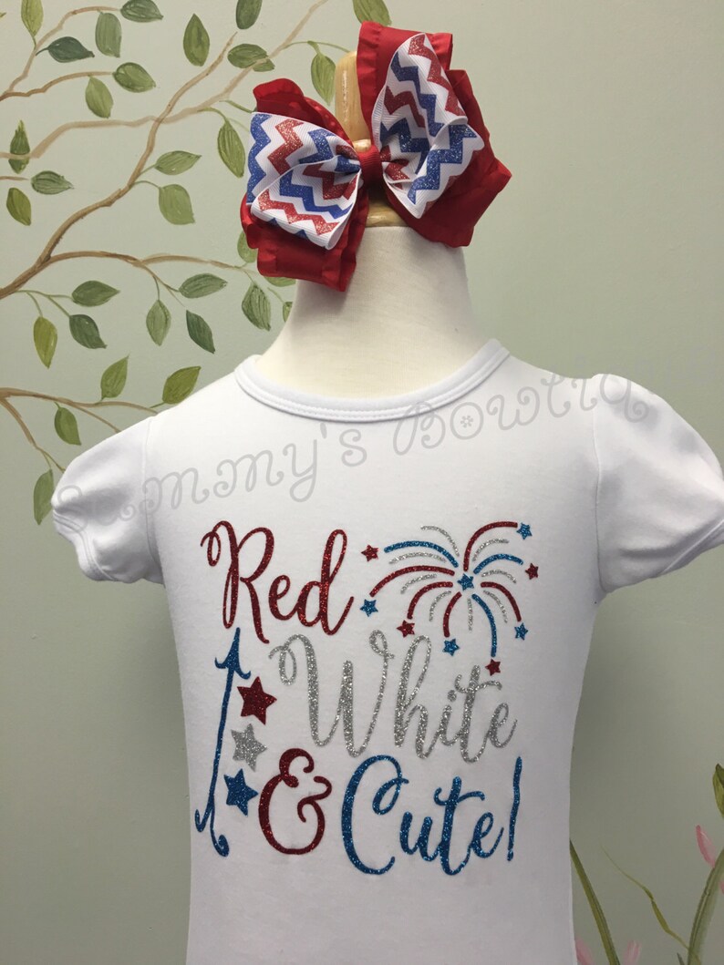 Girls 4th Of July Shirt Red White And Cute Etsy