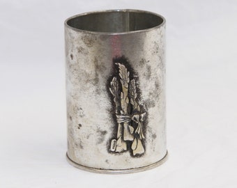 Asparagus Candle Holder - Metzke Pewter -  Vintage 1960s