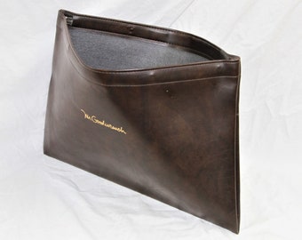 Mr Goodwrench Attache Bag - Hazel, Inc. - Legal Paper Brown Clutch - Hinge Top Portfolio - Vintage 1980's