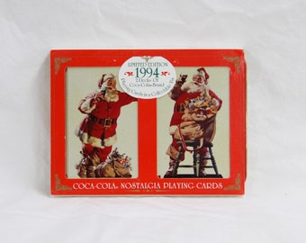 1994 Coca Cola Playing Cards - NOS - Nostalgia Playing Cards - Limited Edition Cards in a Collectible Tin - 3 Available