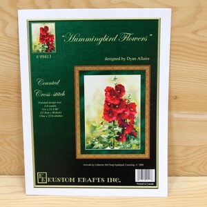 Hummingbird Flowers by Dyan Allaire - Counted Cross Stitch Pattern - Kustom Krafts Inc 99413 - 2006