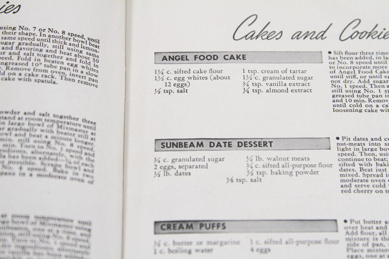 Sunbeam Mixmaster Recipe Book by Good Housekeeping Institute Etsy