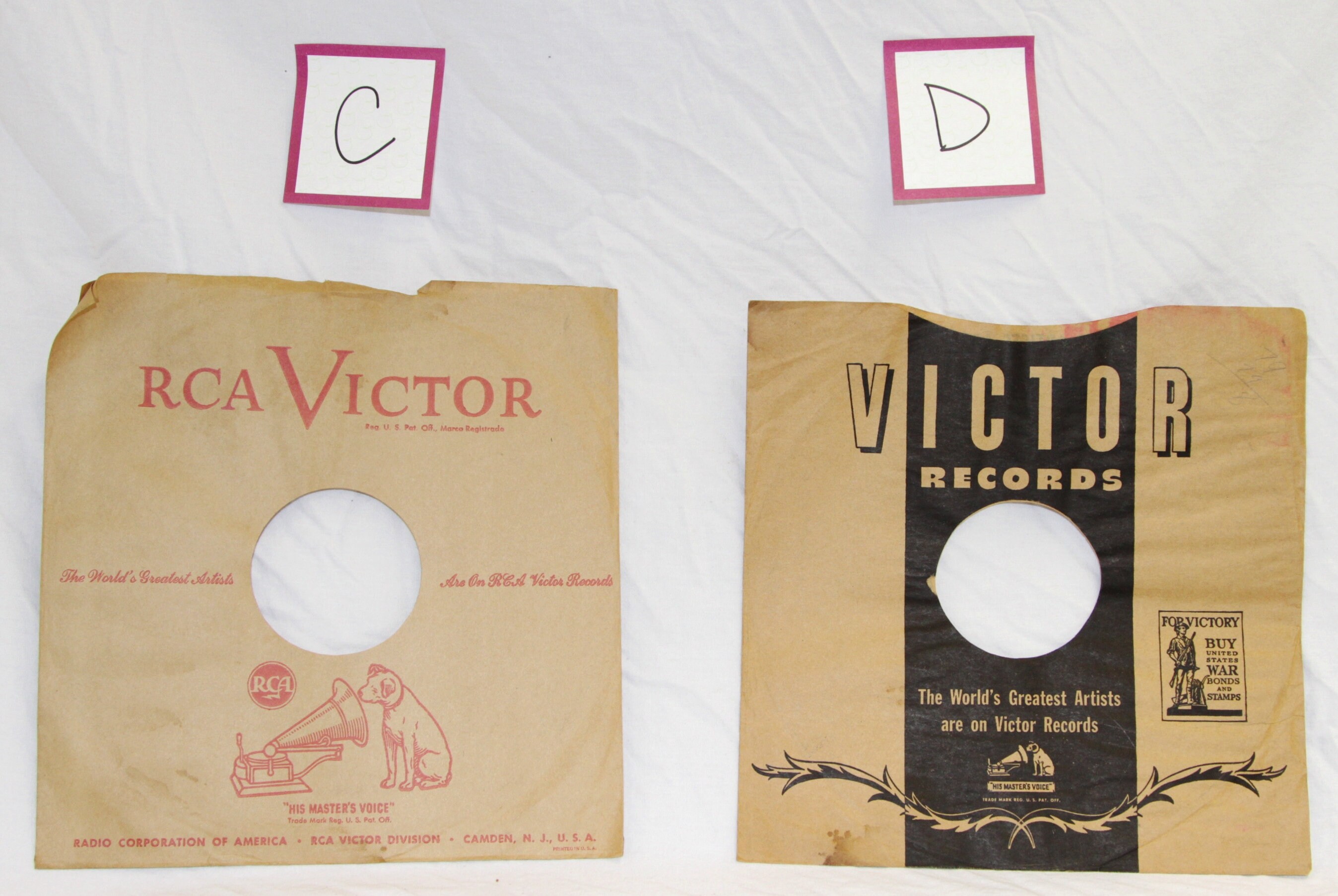 RCA Victor Record Sleeve Lot of 7 - Vintage 78 RPM Record Sleeve