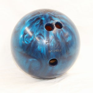 Ebonite Personal 300 - 12 lb Bowling Ball - Vintage Bowling Ball - Blue Swirl - Retro 1970&#39;s Bowling Ball