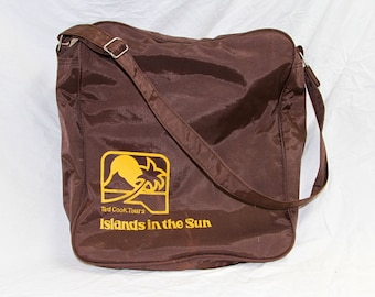 Ted Cook Tours Bag - Islands in the Sun Tote Bag - Tahiti Travel Square Shoulder Bag - Vintage 1970s