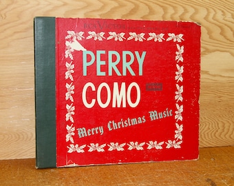 Perry Como Sings Merry Christmas Music - *Book Only* - RCA Victor P-161 - Vintage 78 RPM Record Book - 1947