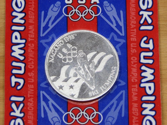 1998 Olympic Ski Jumping Coin - General Mills Commemorative US