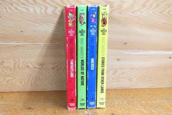 The Wonderful World of Walt Disney Book Set Vintage Set of 4 