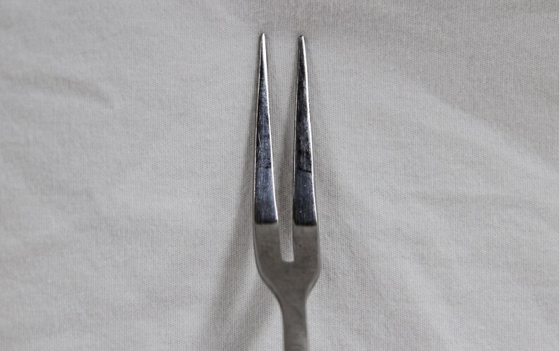 Stainless Steel Pickle Fork Vintage 1960s Korea Stainless Fork