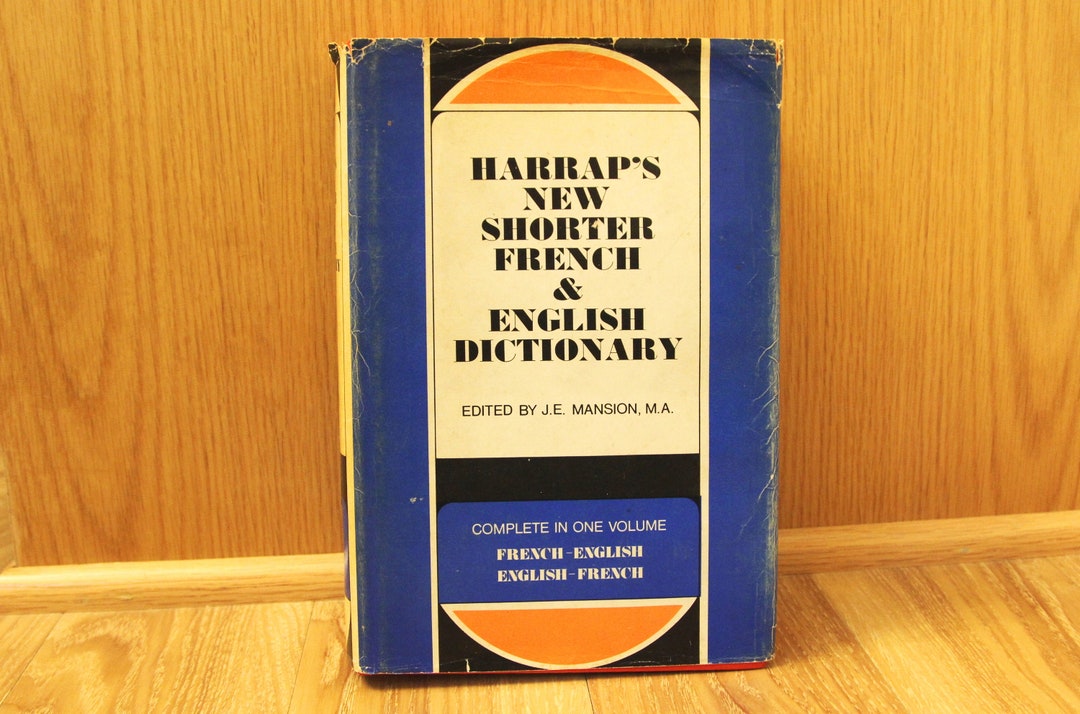 Harrap's French and English Dictionary New Shorter French 1975 Vintage