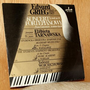 Edward Grieg - Piano Concerto in A minor Op. 16 - Pronil SX 2068 - Vintage 33 1/3 LP Record - 1982