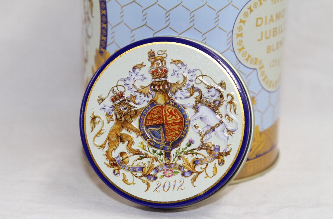 Diamond Jubilee Tea Tin 2012 Queen Elizabeth II Celebration | Etsy